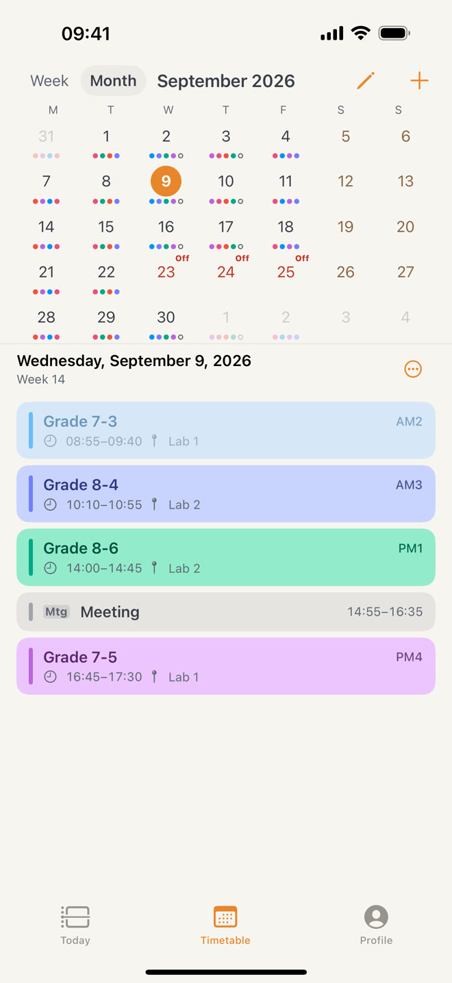Month view